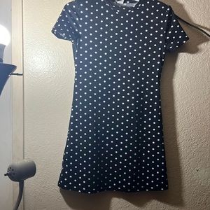 Shein black polkadot dress